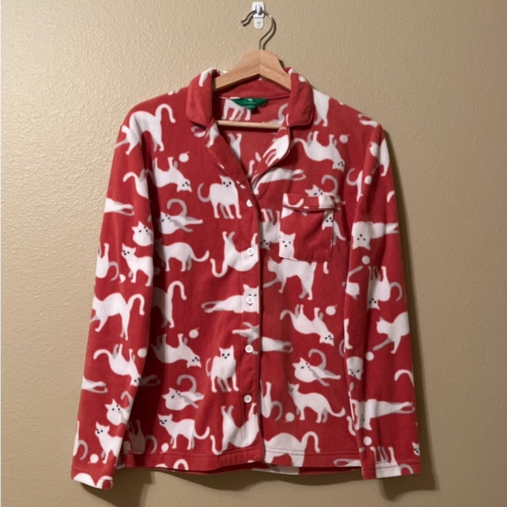 NWOT Cat Fleece Pajama Shirt